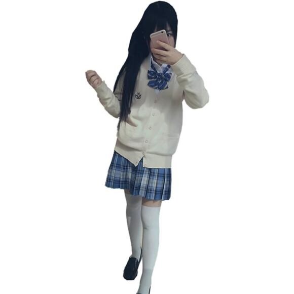 Girls Plaid Pleated School Uniform Skirts Women Short Mini Cosplay Costumes - Picture 5 of 7
